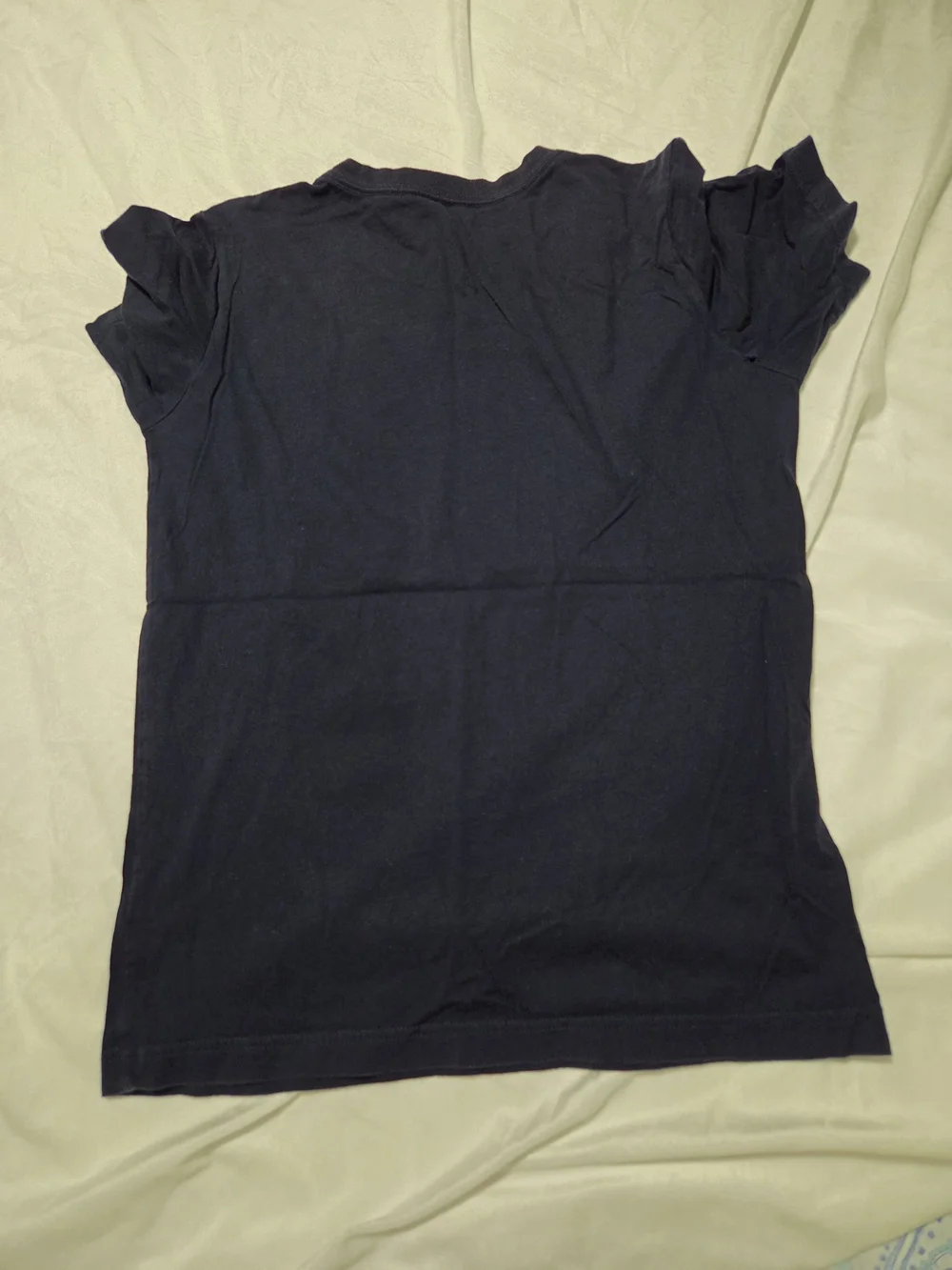 Jordan Navy Short-Sleeve Tee with Blue Green White Vertical Logo